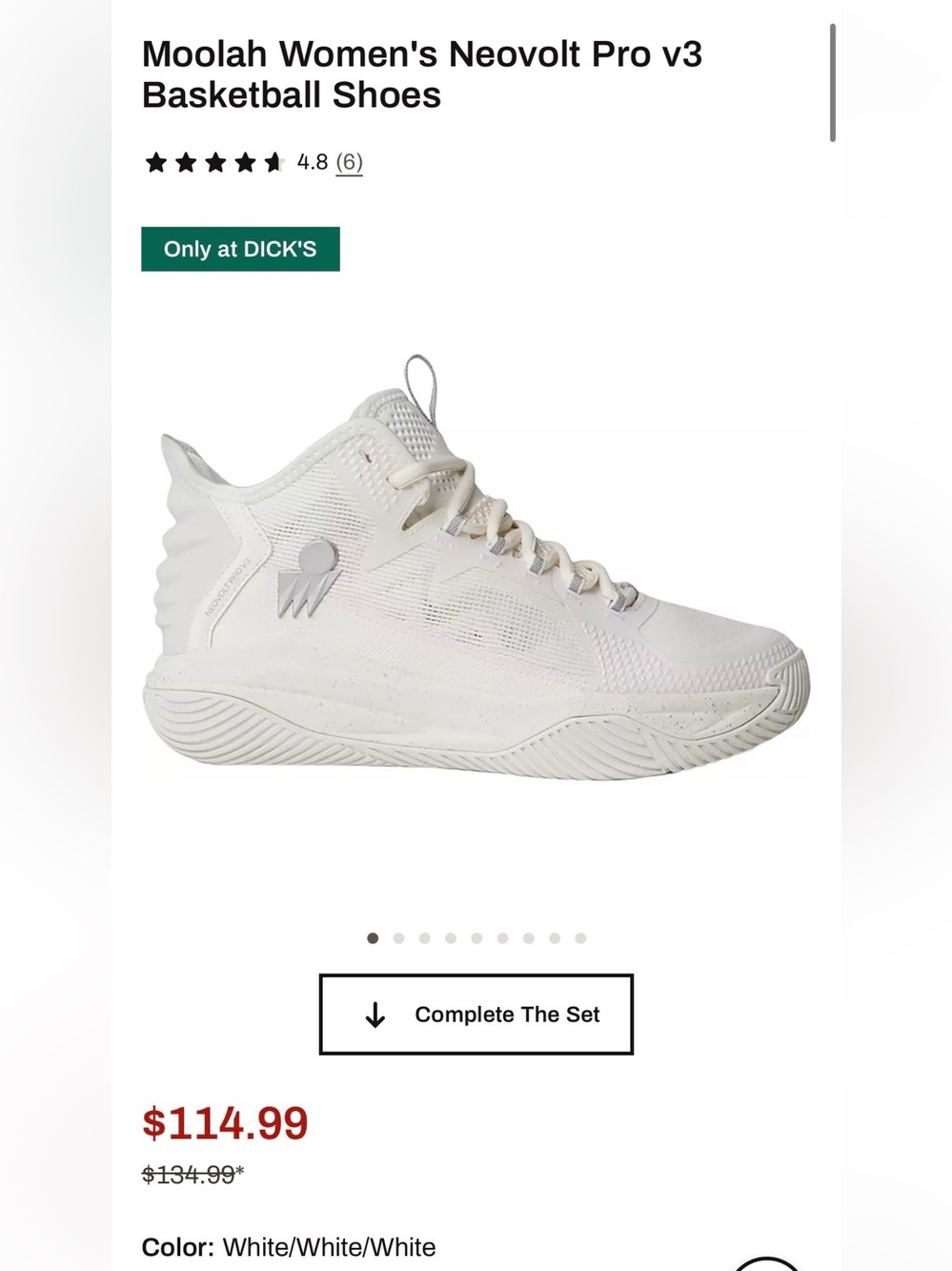 Moolah Unisex Basketball Shoes Sneakers Adult or Youth